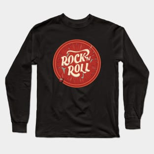 vintage rock and roll sign Long Sleeve T-Shirt